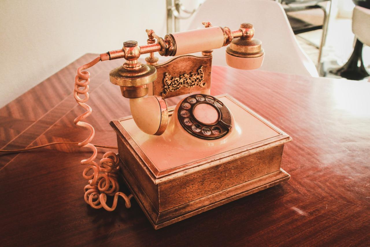 antique rotary phone